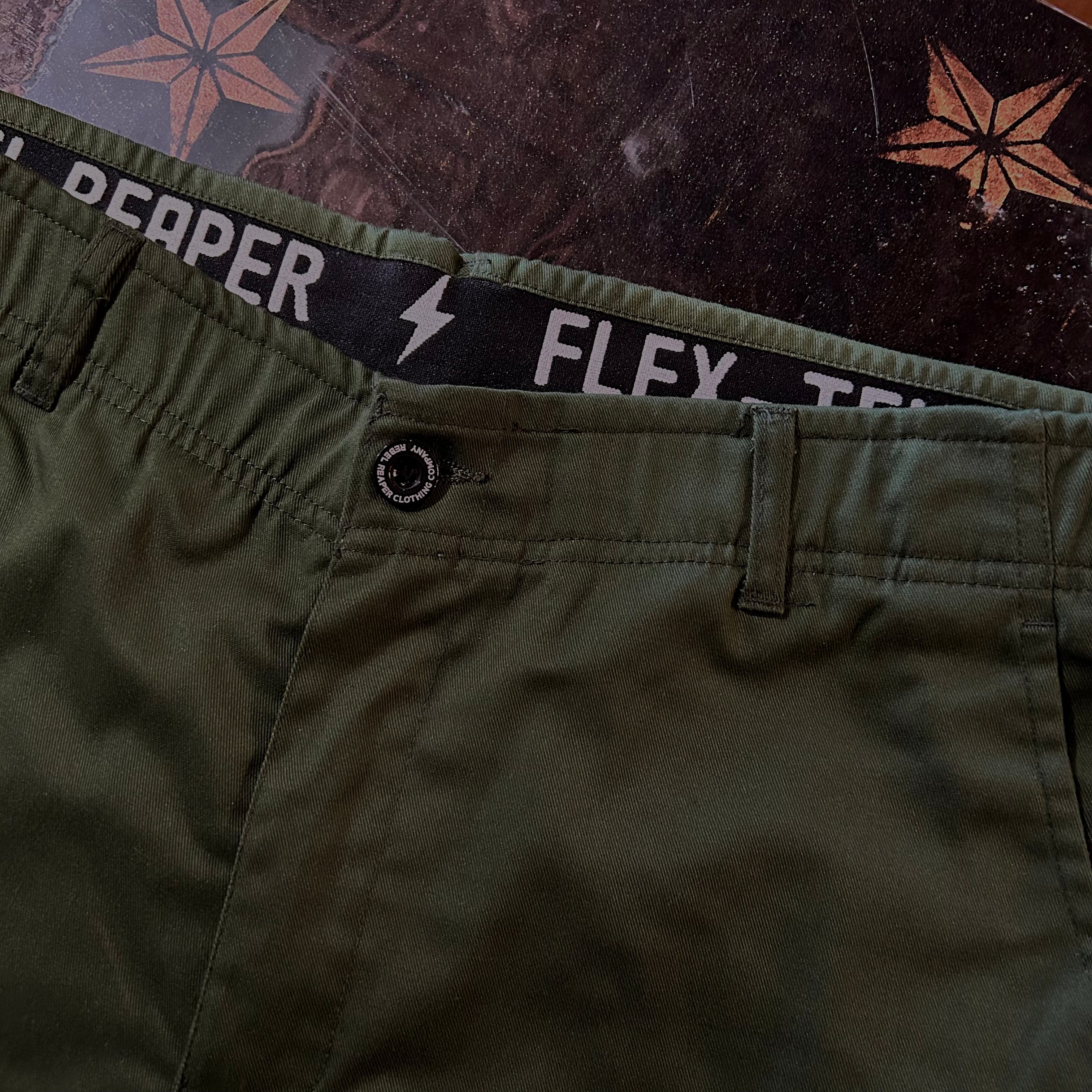 Green Chino Pants - Rebel Reaper Clothing Company