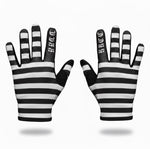 Stripes black white lightweight BMX moto MX gloves