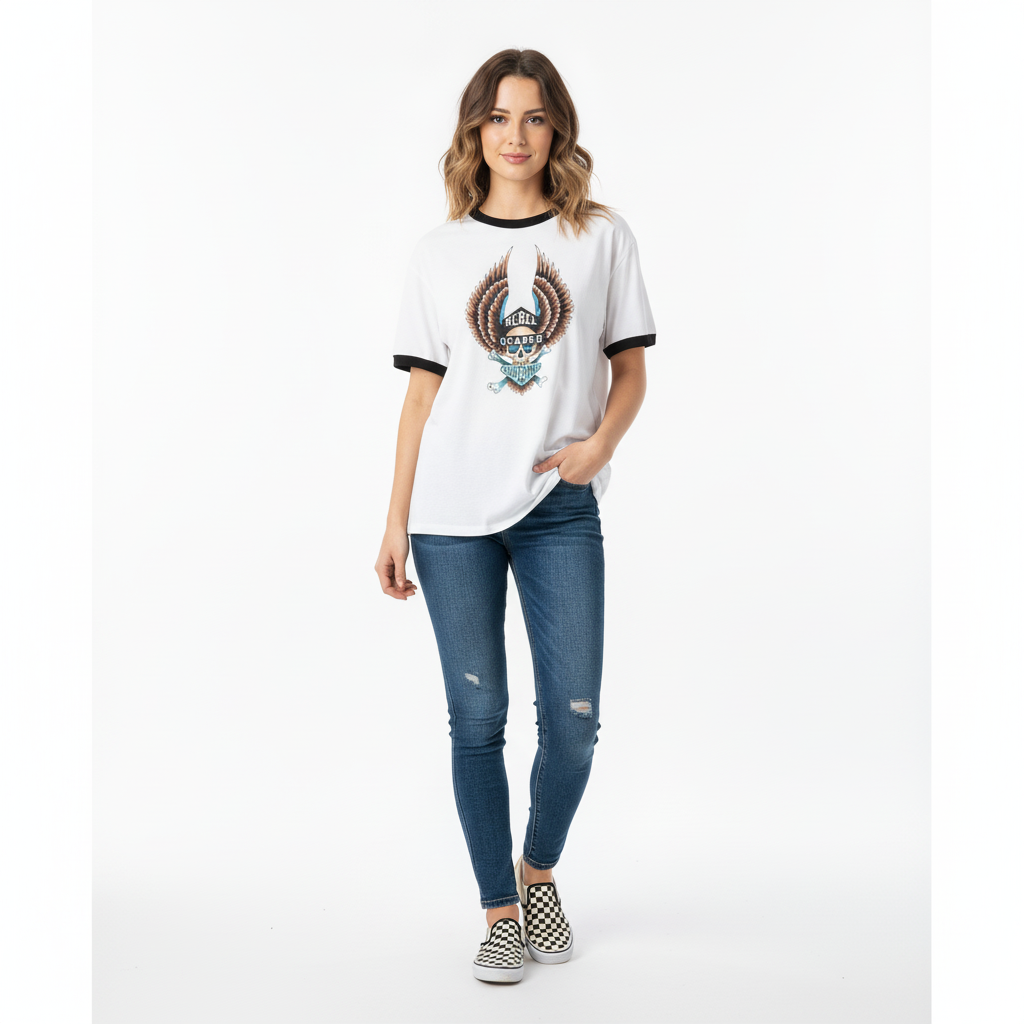 Cross N' Bones - Ringer Tee