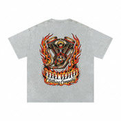 The Widowmaker Vintage Wash Oversized T-Shirt - Light Gray