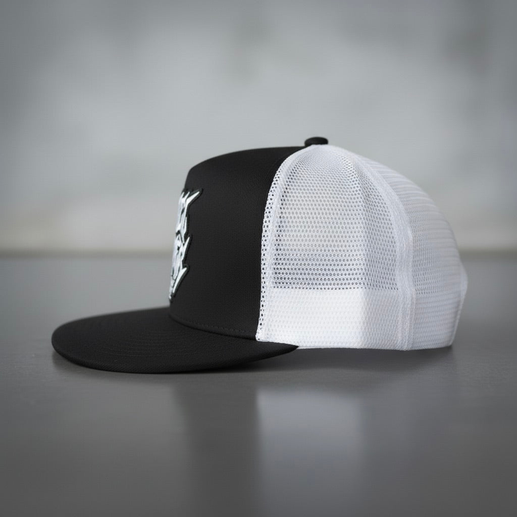 Logo Hat - Black / White (White Mesh)