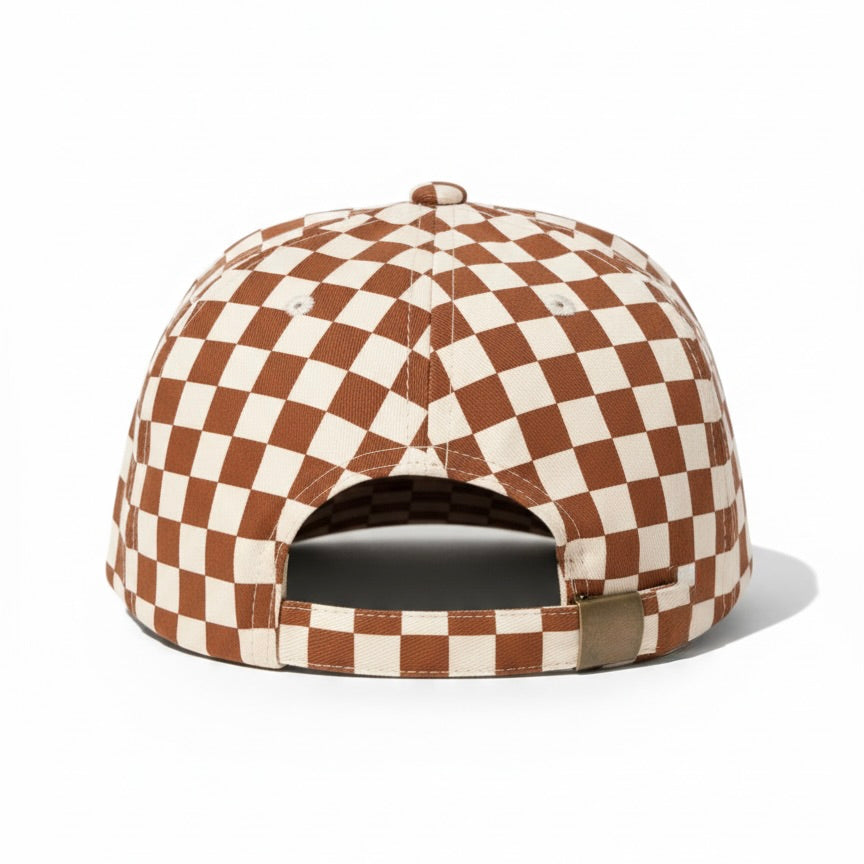 Logo - Rust & White Checkered Backstrap Hat
