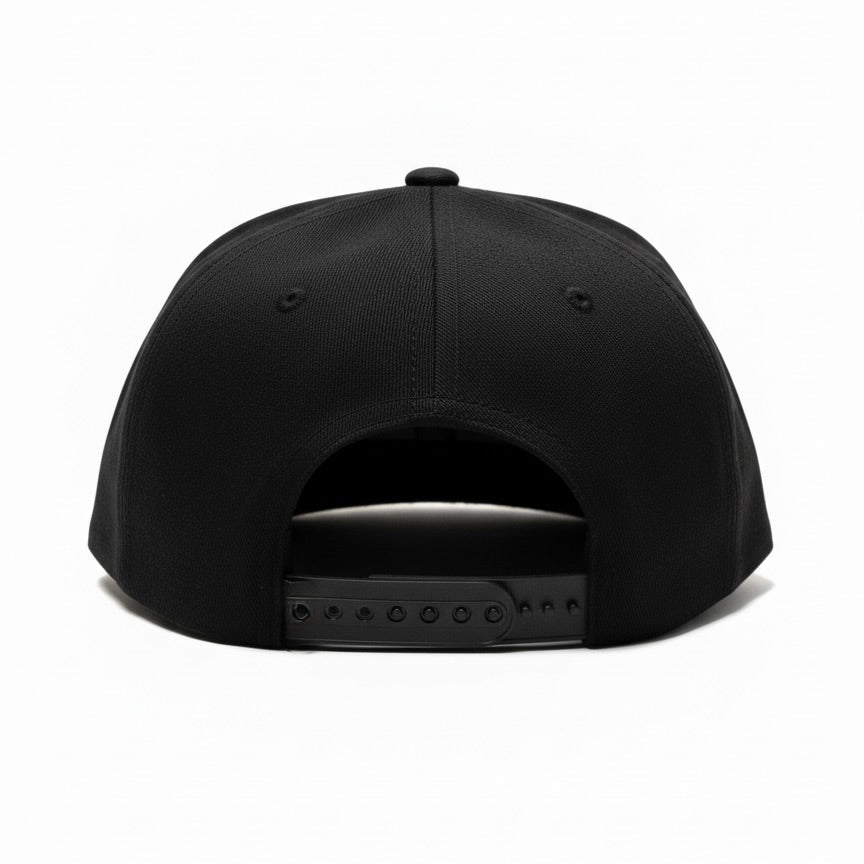Black baseball cap on a white background