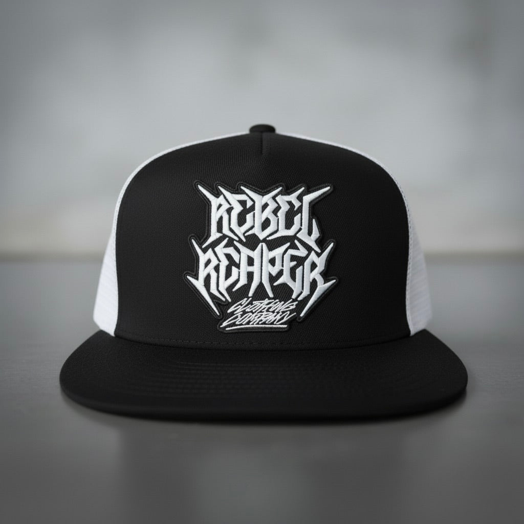 Logo Hat - Black / White (White Mesh)