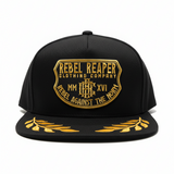 Gold Badge Captains Snapback Hat - Black