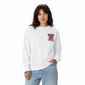 Never Yield Samurai - Drop Shoulder Crewneck Sweatshirt (White)