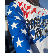 Patriotic-themed Rebel Reaper Racing Jersey Fly High and Blow Past in Moto BMX races