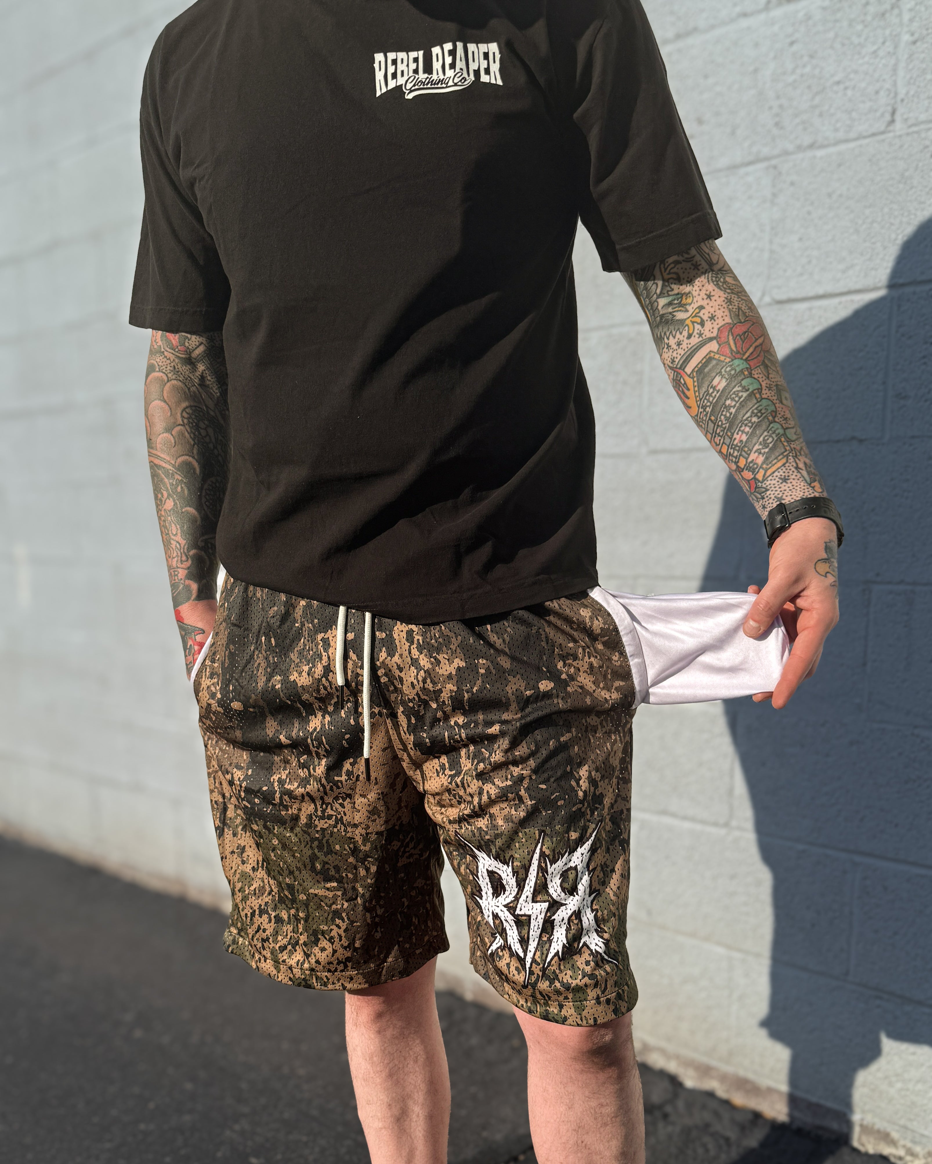 REBEL REAPER® MESH SHORTS – “BOLT CAMO” EDITION