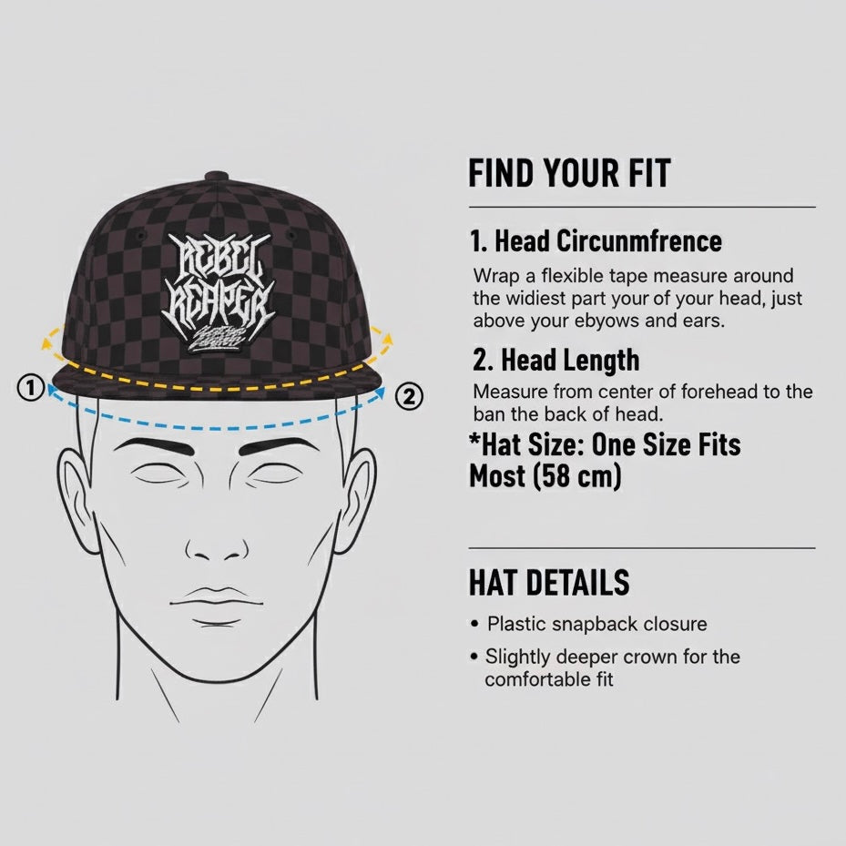 Pinstripe Monogram - Black / White Stripes Snapback Hat