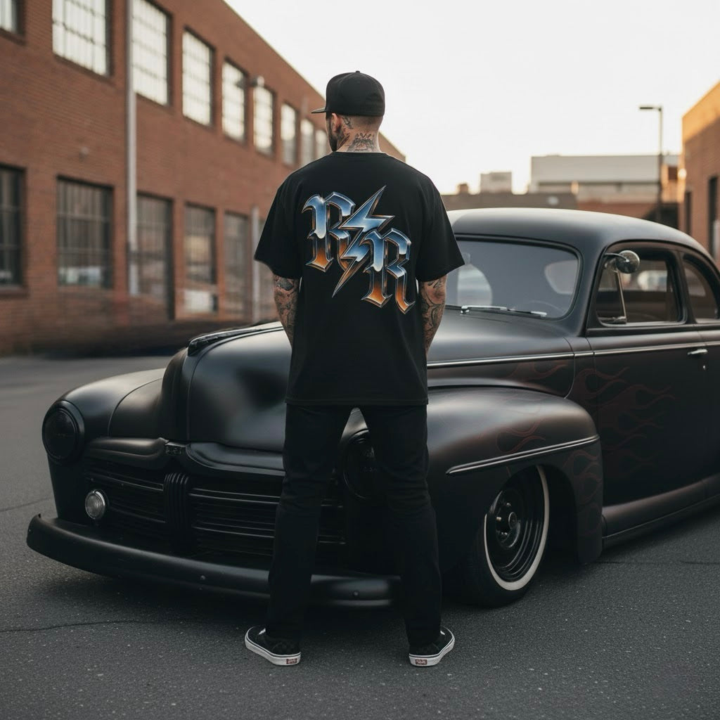 Chrome Bolt Logo - Oversized Street Essential T-Shirt