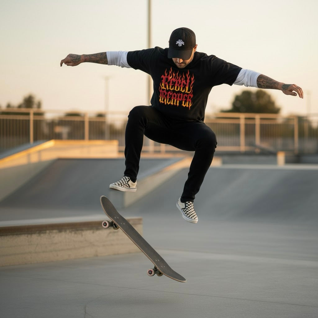 Flame Font - Layered Contrast Longsleeve