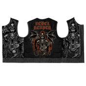 The Reapers Revenge Indigo Blue Denim Vest | Short Torso