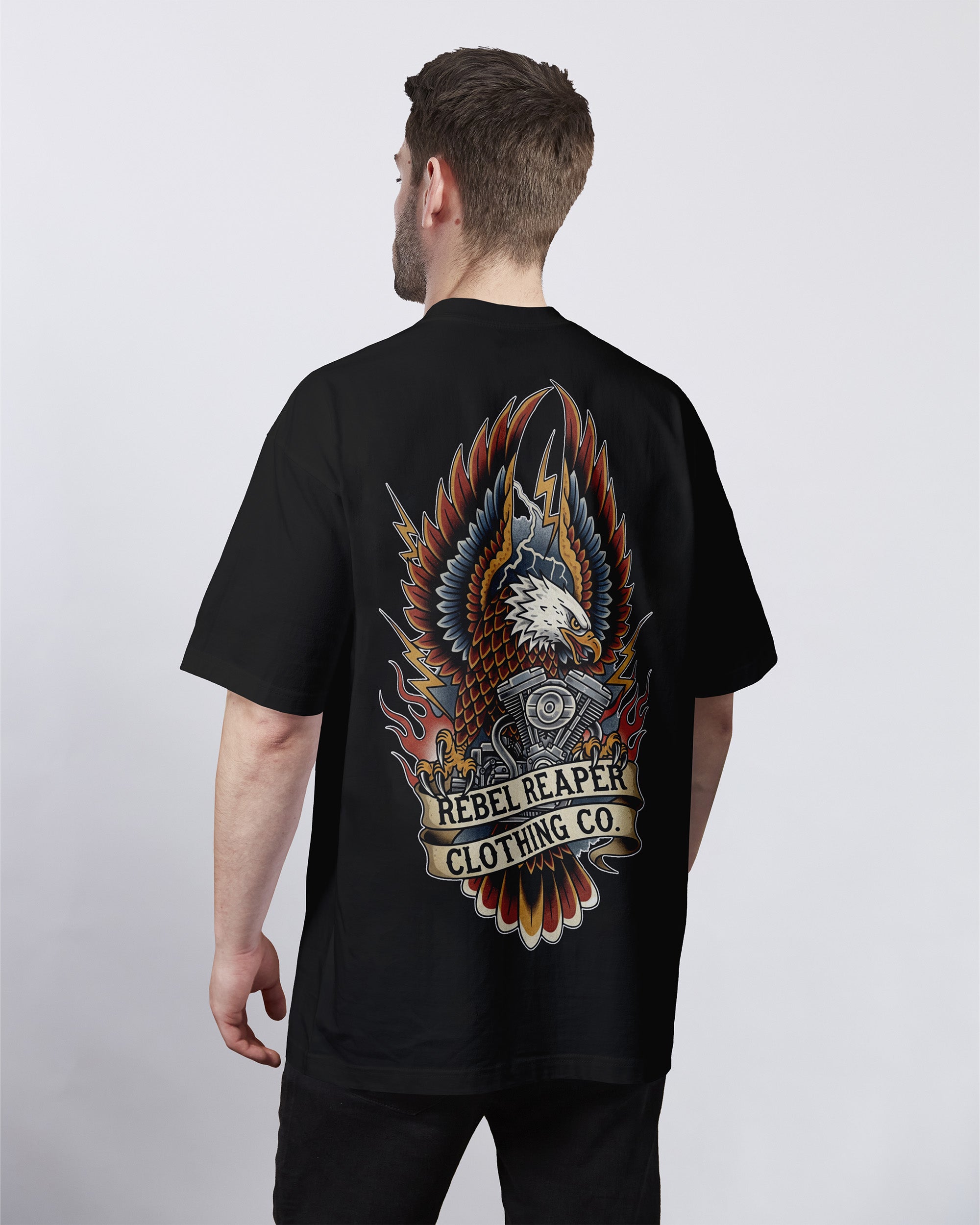 Freedom Eagle T-Shirt - Vintage Washed Black (Pre-Order)