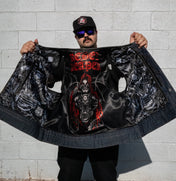 The Reapers Revenge Indigo Blue Denim Vest | Standard Length