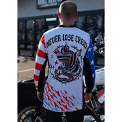 Rebel Reaper Racing long-sleeved jersey with American flag eagle design fly high and blow past
