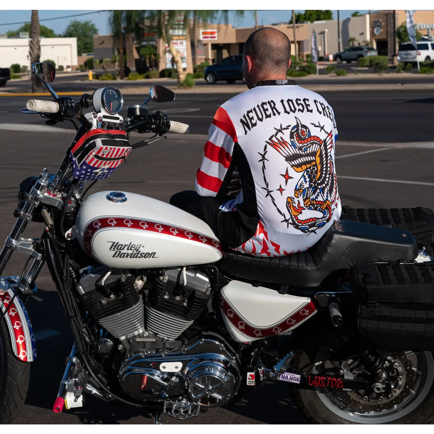 Customized Harley-Davidson motorcycle with rebel reaper racing theme on REBEL REAPER MOTOBMX Jersey