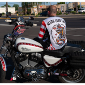 Customized Harley-Davidson motorcycle with rebel reaper racing theme on REBEL REAPER MOTOBMX Jersey