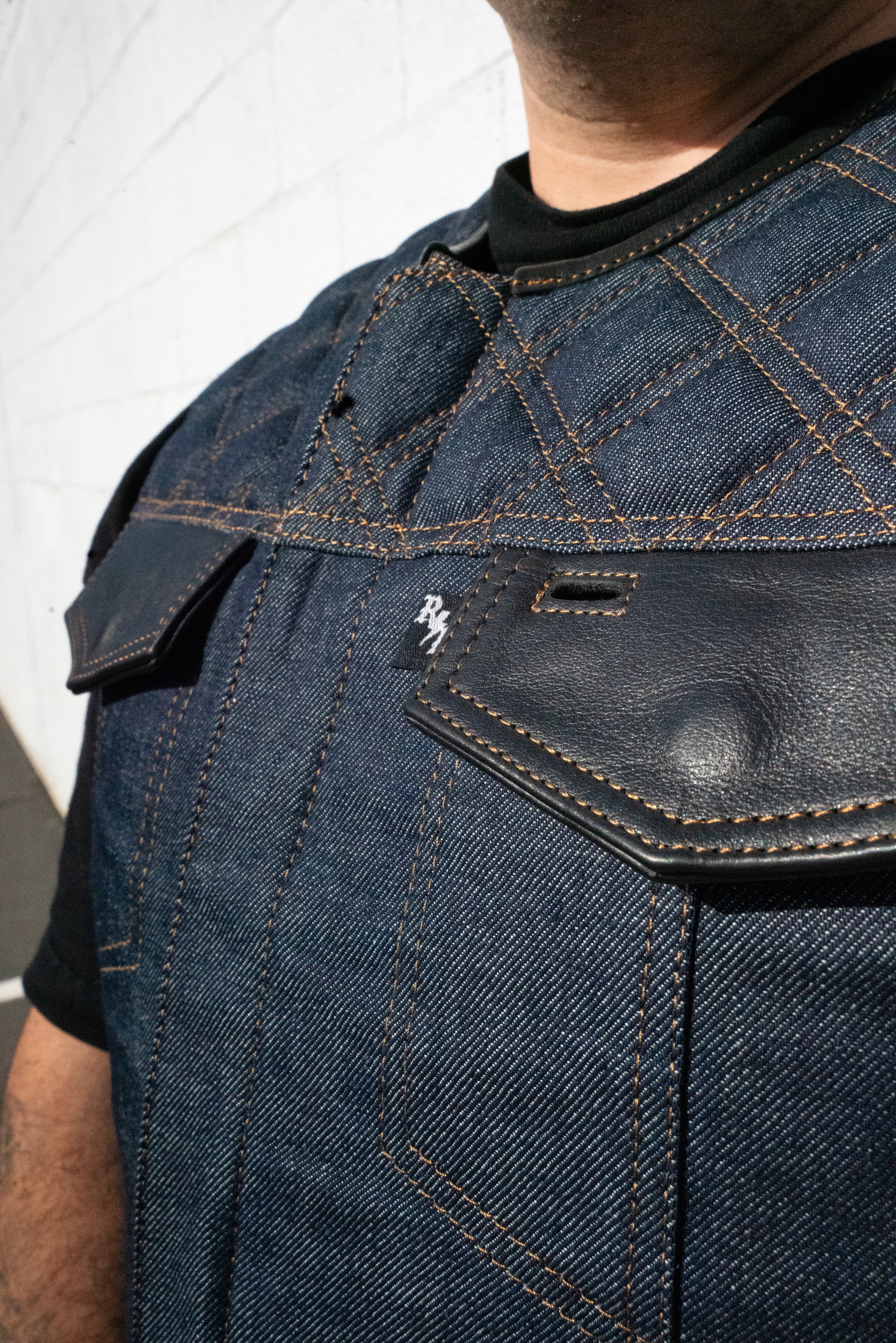 The Reapers Revenge Indigo Blue Denim Vest | Standard Length