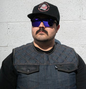 The Reapers Revenge Indigo Blue Denim Vest | Standard Length