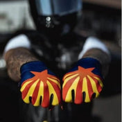 Arizona Flag Moto Gloves with leather palms and heavy-duty tank magnets for riding