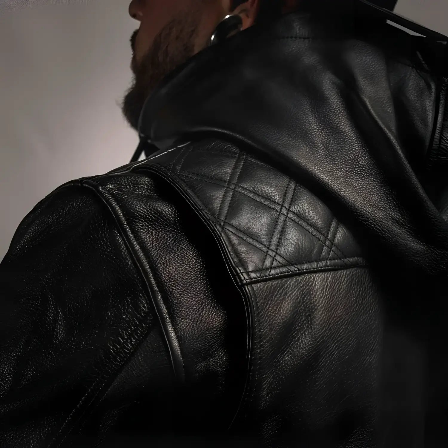 Back In Black Leather Jacket - Rebel Reaper Clothing Company