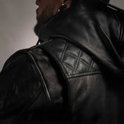 Back In Black Leather Jacket - Rebel Reaper Clothing Company