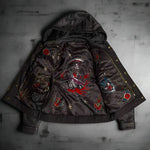 Back In Black Leather Jacket - Rebel Reaper Clothing Company