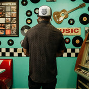 Black Barb Wire Button Up Shirt - Rebel Reaper Clothing Company