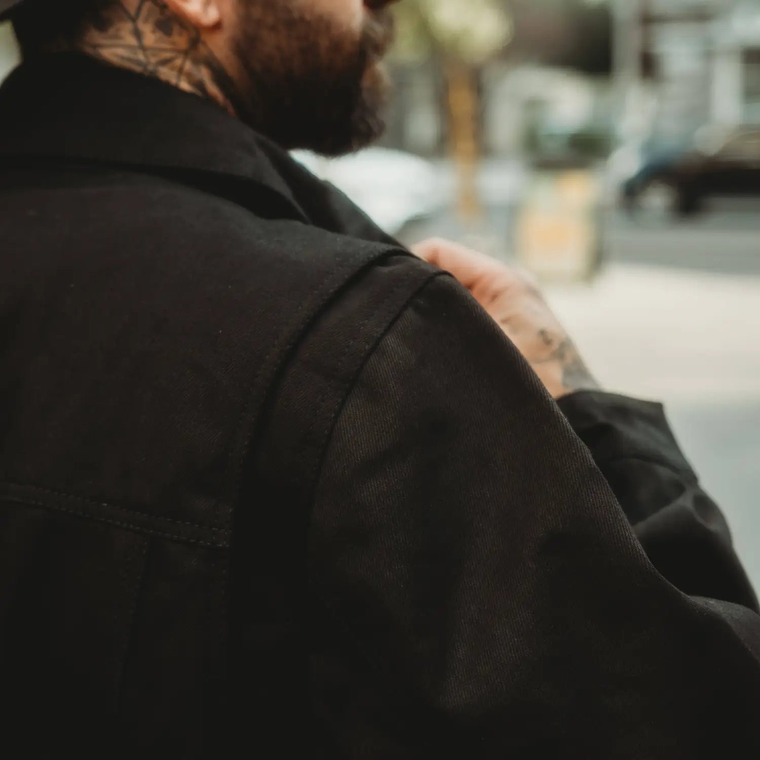 Black Denim Trucker Jacket - Rebel Reaper Clothing Company