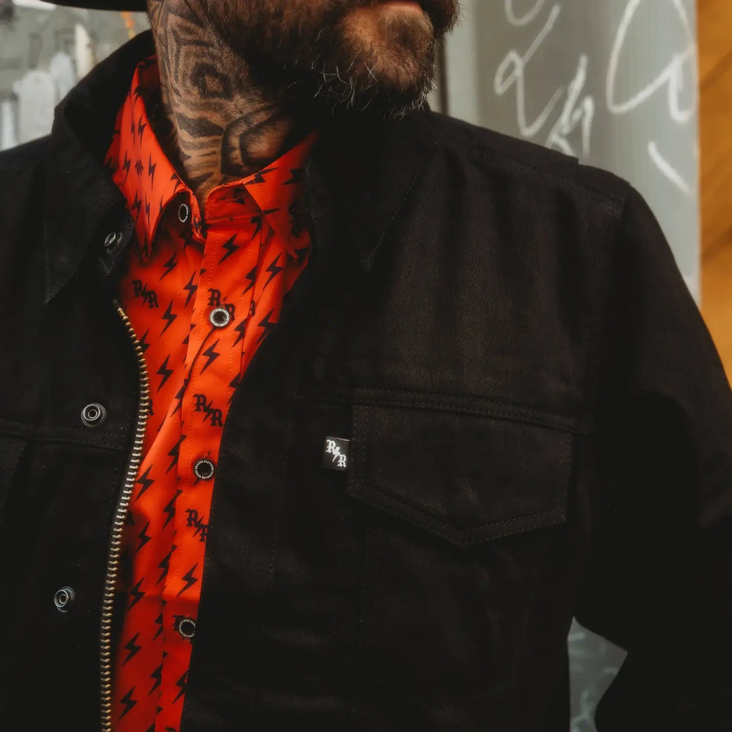 Black Denim Trucker Jacket - Rebel Reaper Clothing Company