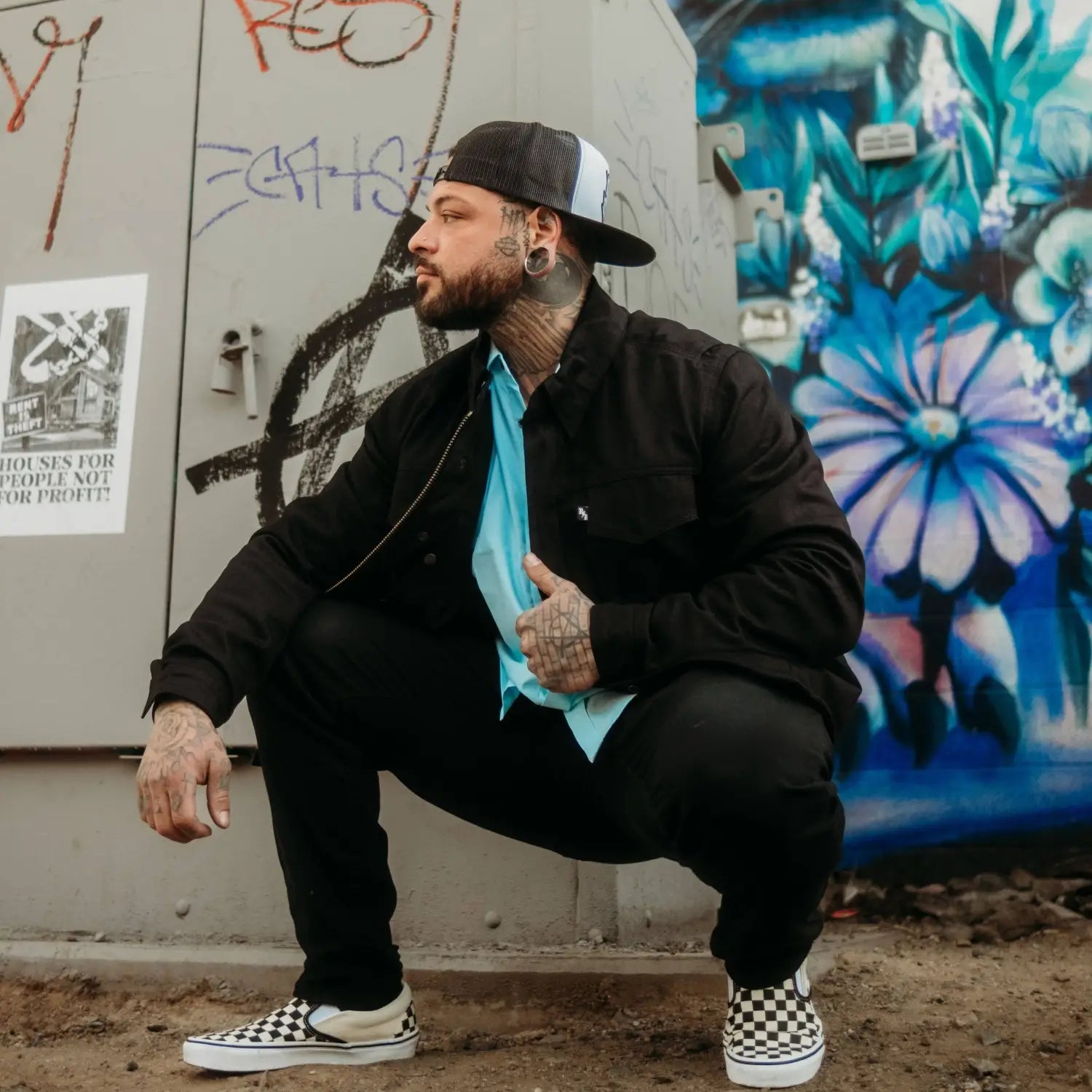Black Denim Trucker Jacket - Rebel Reaper Clothing Company