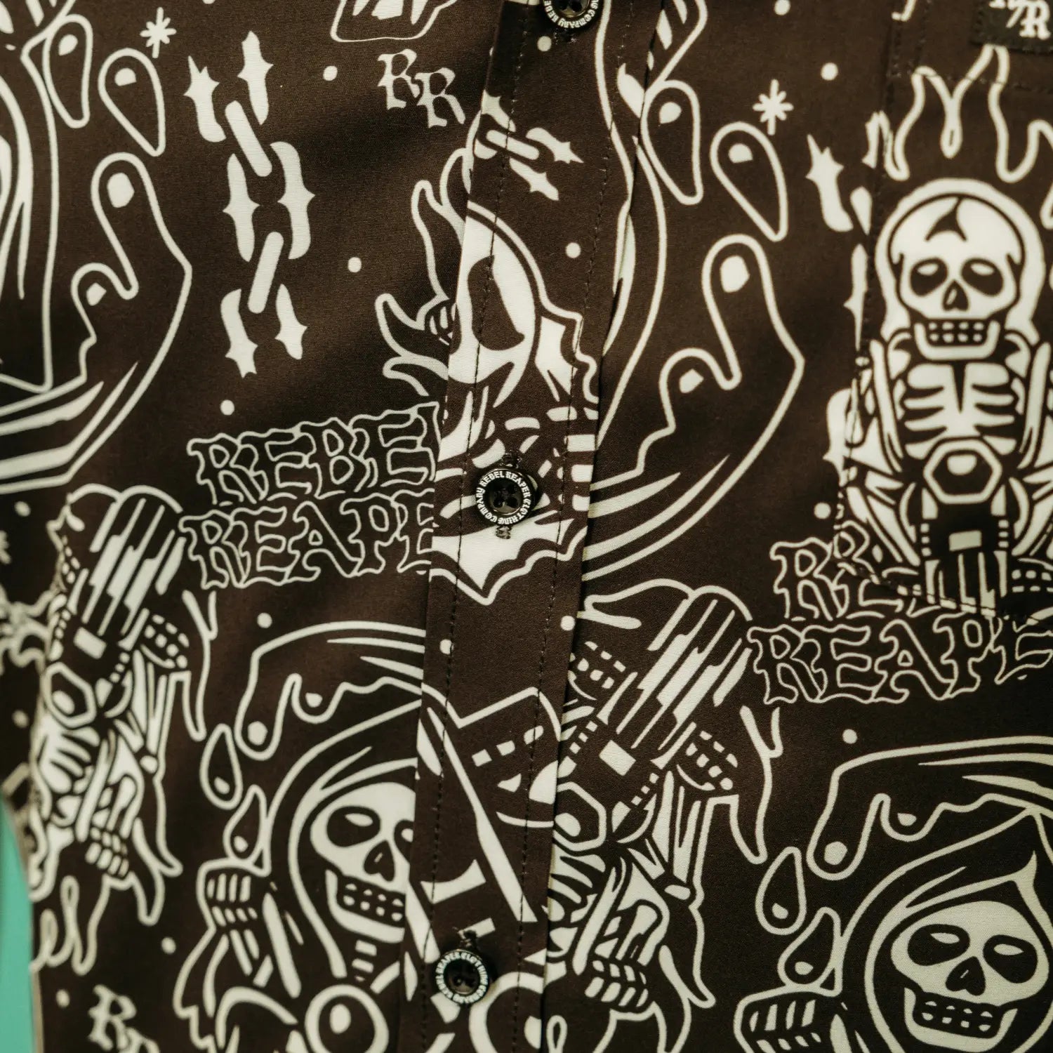 Black Nomad Button Up Shirt - Rebel Reaper Clothing Company