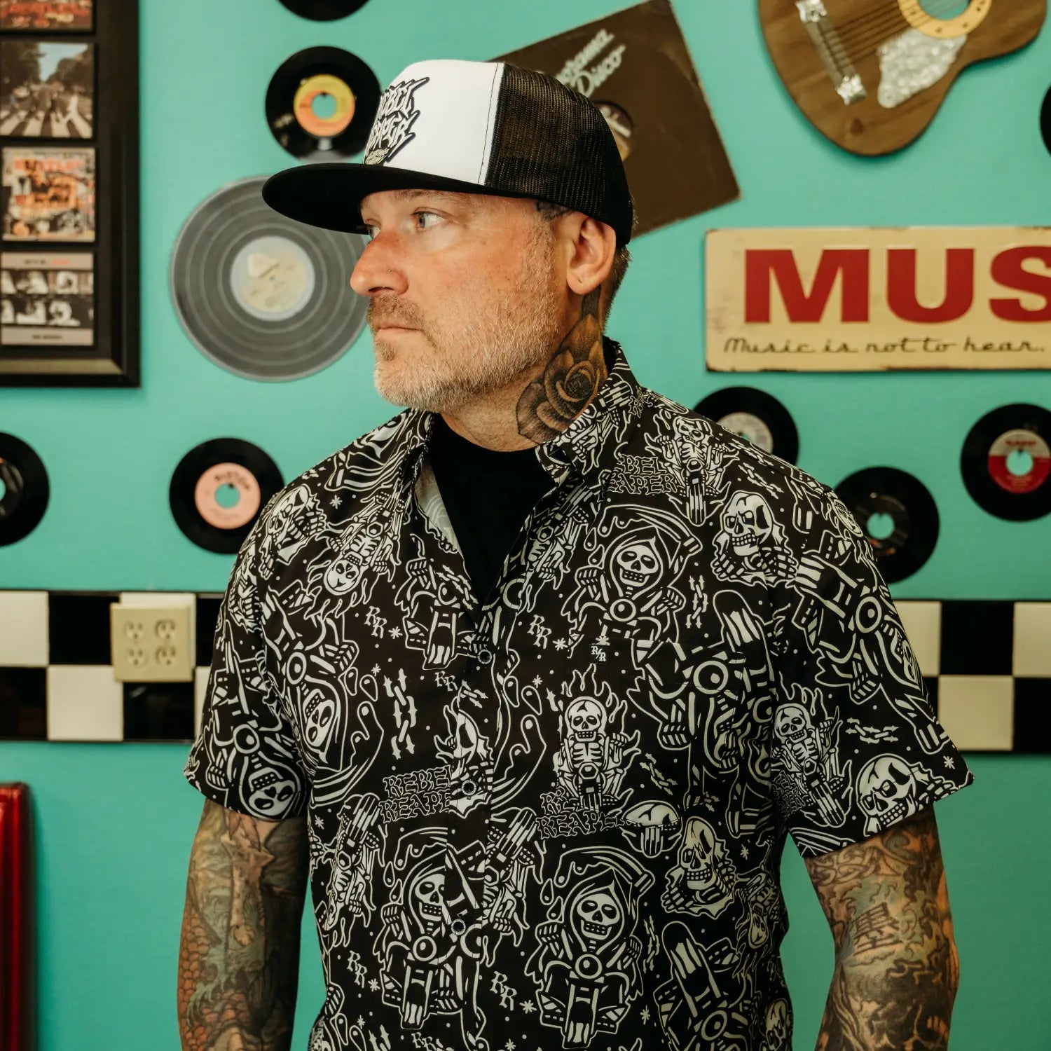 Black Nomad Button Up Shirt - Rebel Reaper Clothing Company