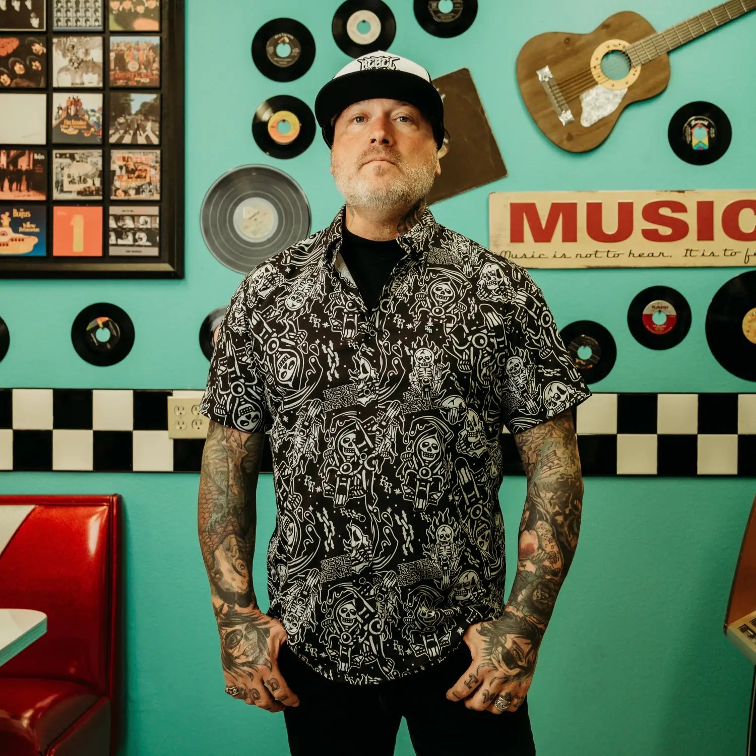 Black Nomad Button Up Shirt - Rebel Reaper Clothing Company