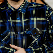 Plaid Button-Down Shirt from Block Mens Flannel with Rebel Reaper exclusive design