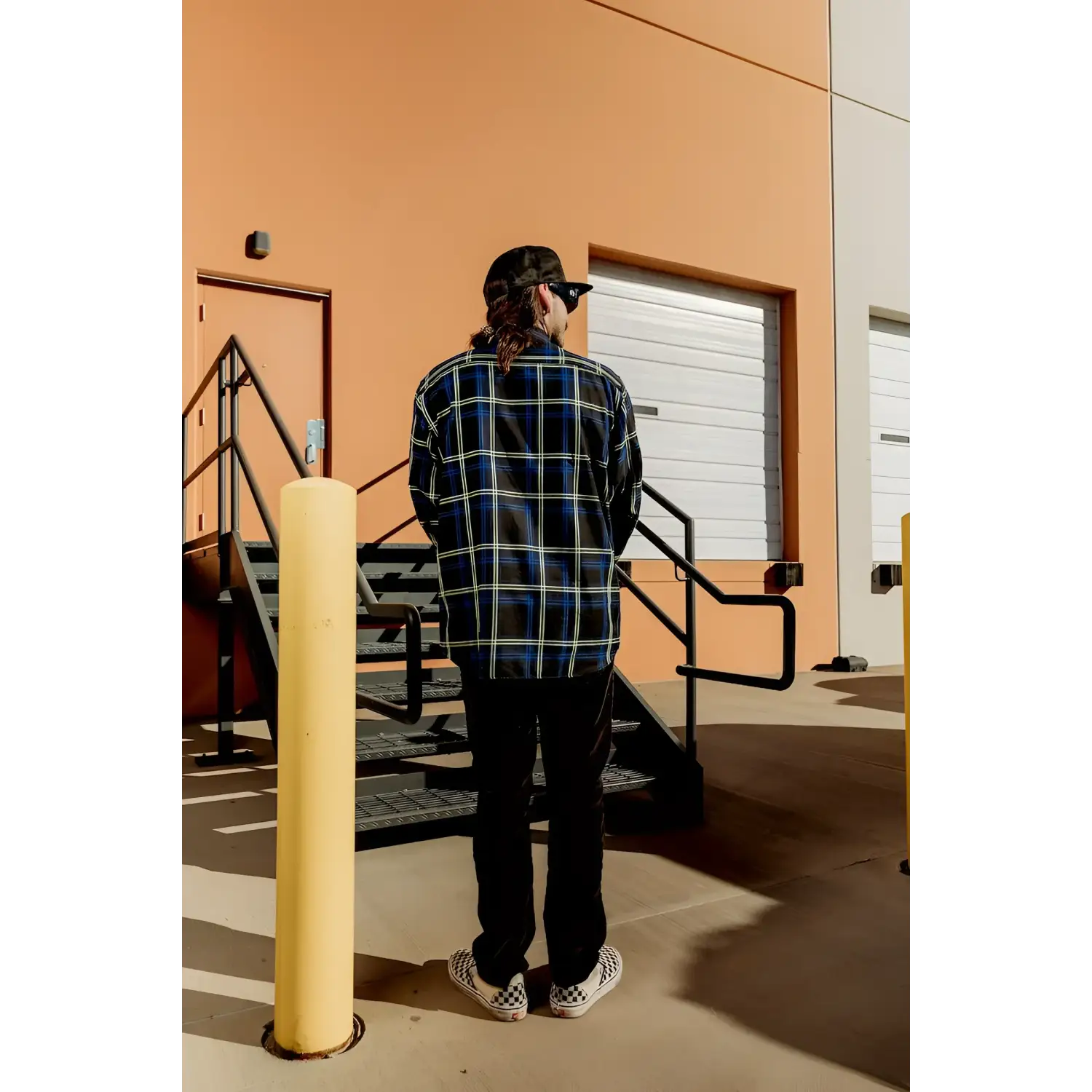 Rebel Reaper exclusive plaid flannel shirt with pleat fit for Men in Block collection