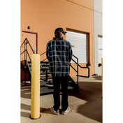 Rebel Reaper exclusive plaid flannel shirt with pleat fit for Men in Block collection