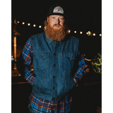 The Burke Traditional Vest | Washed Blue Denim