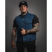 Burke Vest | Washed Blue Denim - Rebel Reaper Clothing Company