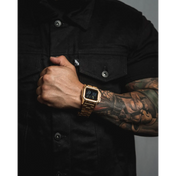 Capone Black Denim Collared Vest - Rebel Reaper Clothing Company