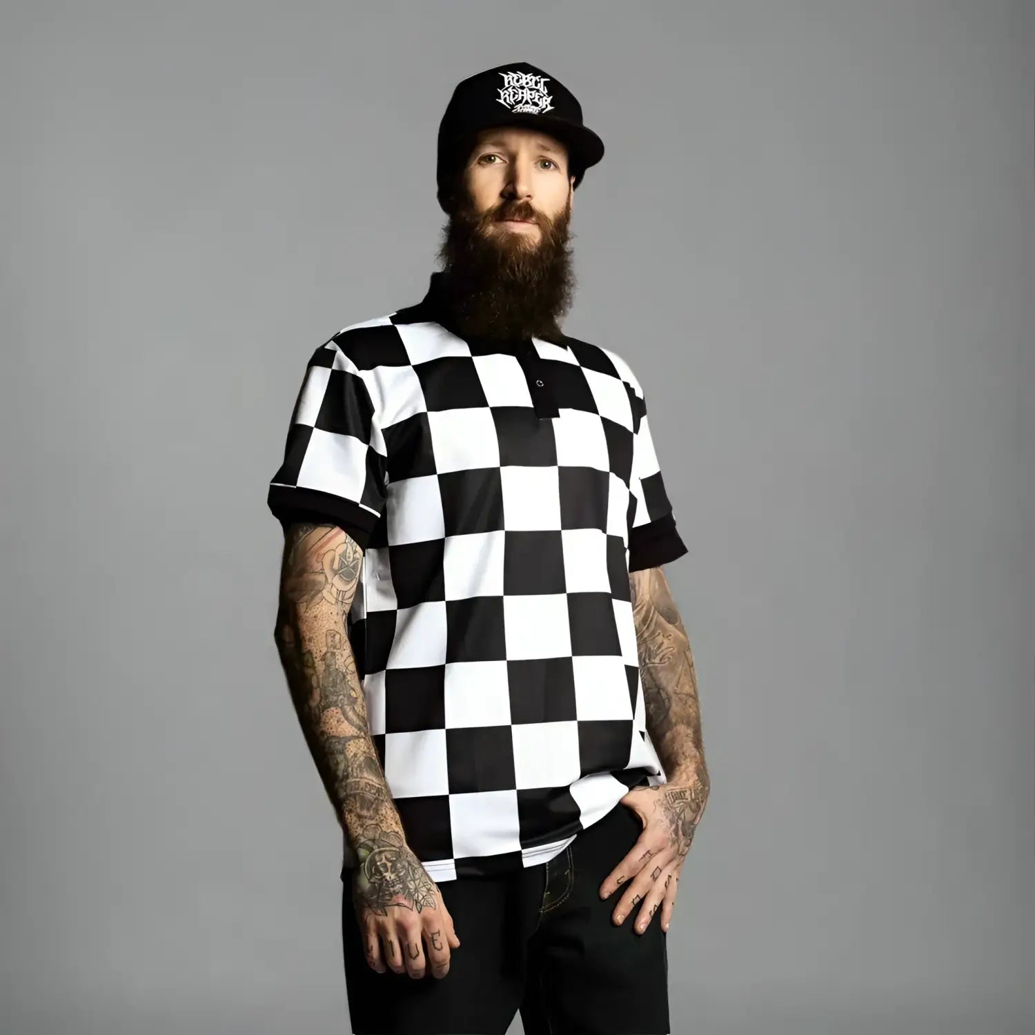 Checkered Premium Polo Shirt - S - Polo Shirt
