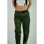 Olive green Chino Pants with rebel reaper logo, flex-tek stretch waistband, and slash hand pockets