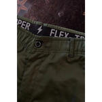 Olive green Chino Pants with black rebel reaper flex-tek stretch waistband and slash hand pockets