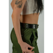 Rebel Reaper Forest Green Chino Pants with Flex-Tek stretch waistband and slash hand pockets