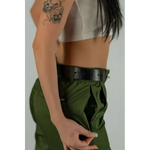 Rebel Reaper Forest Green Chino Pants with Flex-Tek stretch waistband and slash hand pockets