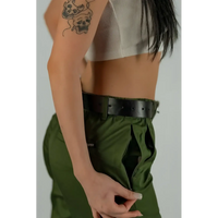 Rebel Reaper Forest Green Chino Pants with Flex-Tek stretch waistband and slash hand pockets