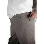 Rebel Reaper Grey Chino Pants with zippered pocket, flex-tek stretch waistband, moisture-wicking fabric