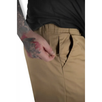 Rebel Reaper khaki chino pants with flex-tek stretch waistband and hand pulling drawstring