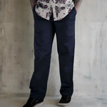 Navy Blue Chino Pants with Hidden Stash Pocket and Flex-Tek Stretch Waistband