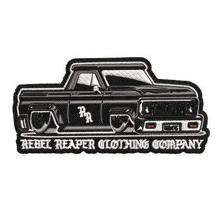 Black truck patch for Classic Truck Embroidered Patch, perfect for automotive enthusiasts